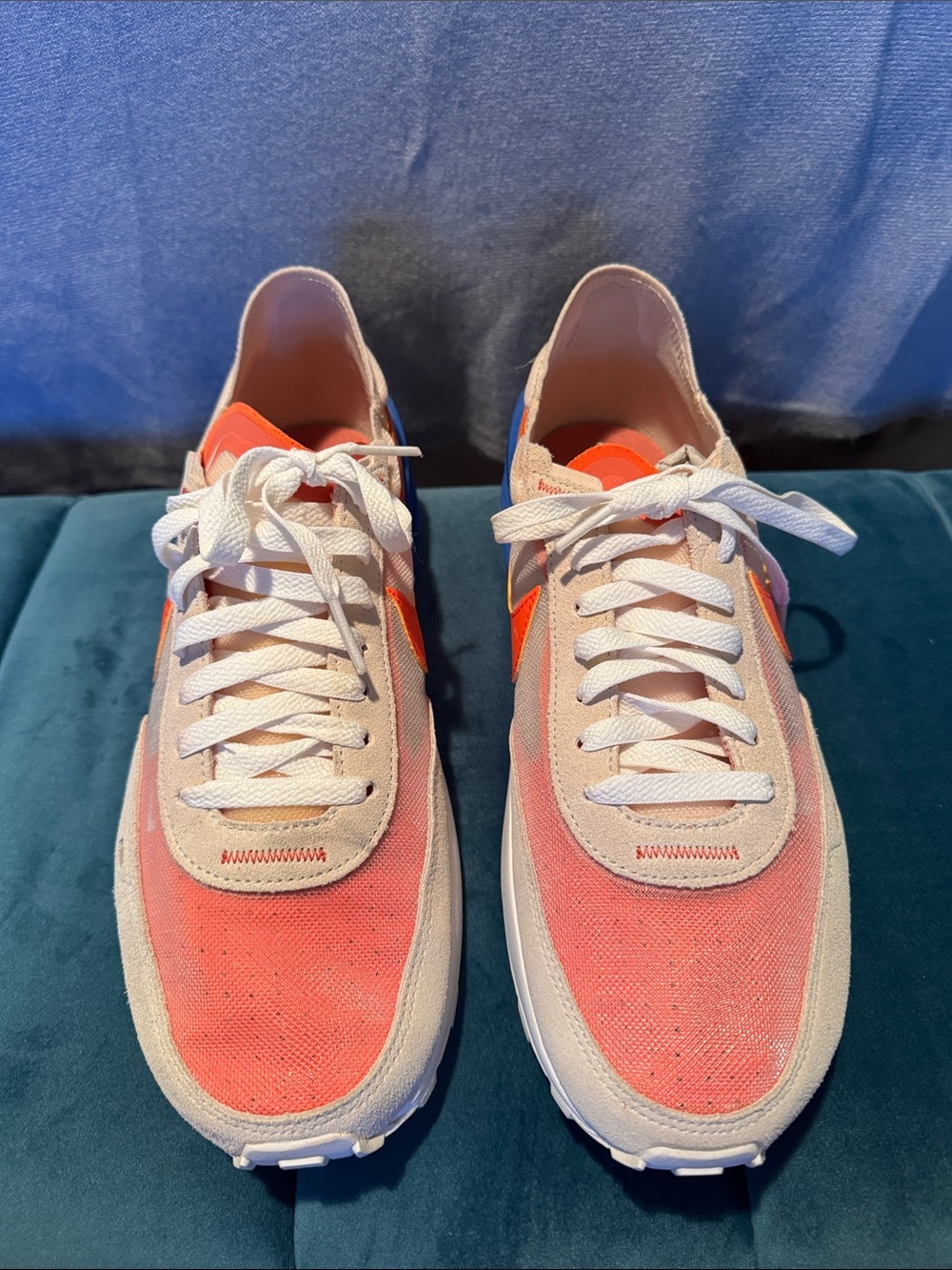 Like new! Women's Nike Waffle One Sneakers in Orange and Cream
